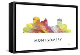 Montgomery Alabama Skyline-Marlene Watson-Framed Stretched Canvas