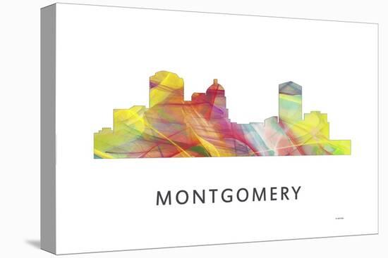 Montgomery Alabama Skyline-Marlene Watson-Stretched Canvas