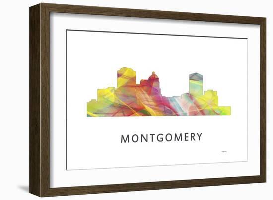 Montgomery Alabama Skyline-Marlene Watson-Framed Giclee Print