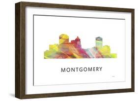 Montgomery Alabama Skyline-Marlene Watson-Framed Giclee Print