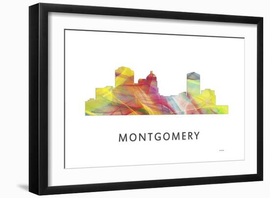 Montgomery Alabama Skyline-Marlene Watson-Framed Giclee Print
