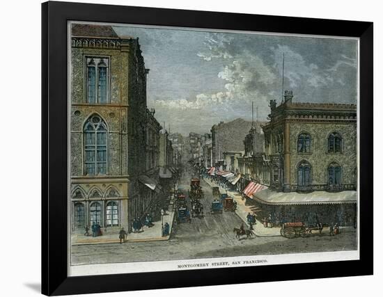 Montgomery Street, San Francisco, California, USA, C1880-null-Framed Giclee Print