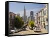 Montgomery Street, Transamerica Pyramid, Telegraph Hill, San Francisco, California, Usa-Rainer Mirau-Framed Stretched Canvas