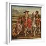 Month of April: the Falconry (Oil on Canvas)-Peter (1548-1628) Candid-Framed Giclee Print