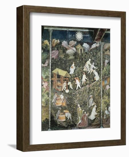 Month of October, Panel Taken from Cycle of Months-null-Framed Giclee Print