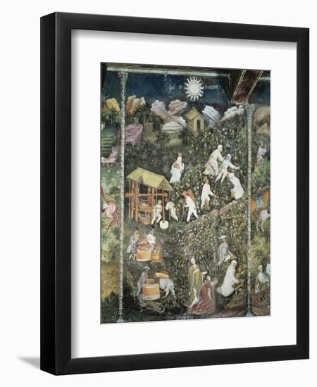 Month of October, Panel Taken from Cycle of Months-null-Framed Giclee Print