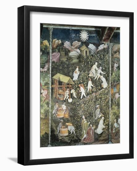 Month of October, Panel Taken from Cycle of Months-null-Framed Giclee Print