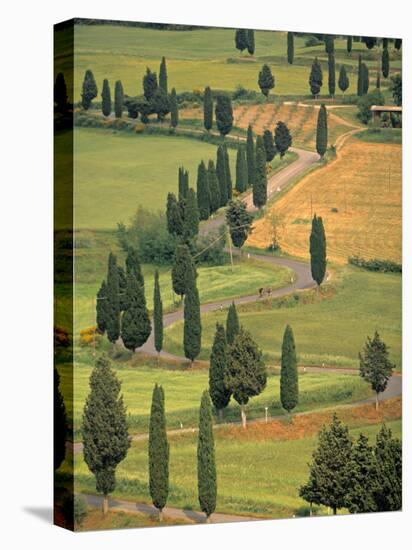 Monticchiello, Tuscany, Italy-Walter Bibikow-Stretched Canvas