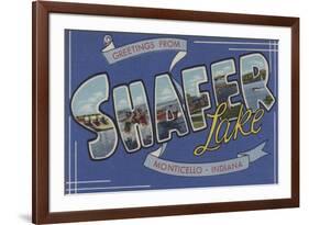 Monticello, Indiana - Shafer Lake-Lantern Press-Framed Premium Giclee Print