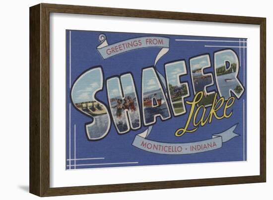 Monticello, Indiana - Shafer Lake-Lantern Press-Framed Art Print