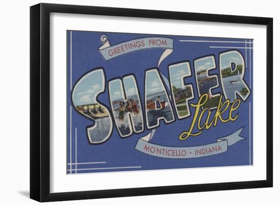 Monticello, Indiana - Shafer Lake-Lantern Press-Framed Art Print