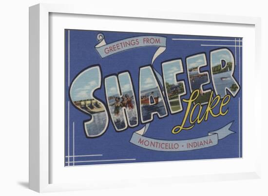 Monticello, Indiana - Shafer Lake-Lantern Press-Framed Art Print