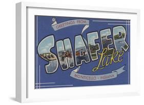 Monticello, Indiana - Shafer Lake-Lantern Press-Framed Art Print