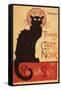 Montmarte, France - Chat Noir Cabaret Troupe Black Cat Promo Poster-Lantern Press-Framed Stretched Canvas