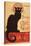 Montmarte, France - Chat Noir Cabaret Troupe Black Cat Promo Poster-Lantern Press-Stretched Canvas