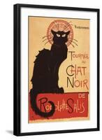 Montmarte, France - Chat Noir Cabaret Troupe Black Cat Promo Poster-Lantern Press-Framed Art Print