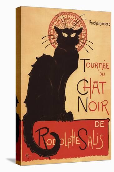 Montmarte, France - Chat Noir Cabaret Troupe Black Cat Promo Poster-Lantern Press-Stretched Canvas