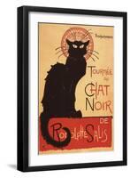 Montmarte, France - Chat Noir Cabaret Troupe Black Cat Promo Poster-Lantern Press-Framed Art Print