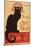 Montmarte, France - Chat Noir Cabaret Troupe Black Cat Promo Poster-Lantern Press-Mounted Art Print