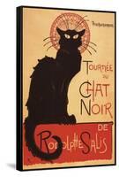 Montmarte, France - Chat Noir Cabaret Troupe Black Cat Promo Poster-Lantern Press-Framed Stretched Canvas