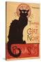 Montmarte, France - Chat Noir Cabaret Troupe Black Cat Promo Poster-Lantern Press-Stretched Canvas