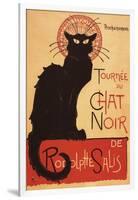 Montmarte, France - Chat Noir Cabaret Troupe Black Cat Promo Poster-Lantern Press-Framed Art Print