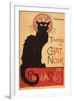 Montmarte, France - Chat Noir Cabaret Troupe Black Cat Promo Poster-Lantern Press-Framed Art Print