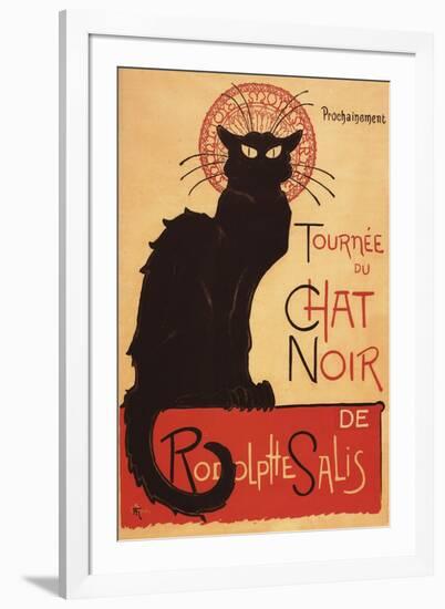 Montmarte, France - Chat Noir Cabaret Troupe Black Cat Promo Poster-Lantern Press-Framed Art Print