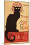 Montmarte, France - Chat Noir Cabaret Troupe Black Cat Promo Poster-Lantern Press-Mounted Art Print