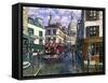 Montmartre A Break In The Storm-Stanton Manolakas-Framed Stretched Canvas