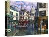 Montmartre A Break In The Storm-Stanton Manolakas-Stretched Canvas