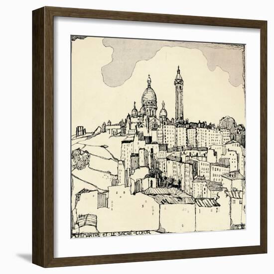 Montmartre and the Sacré-Coeur, 1915-Jessie Marion King-Framed Giclee Print