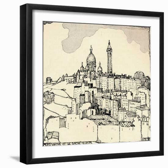 Montmartre and the Sacré-Coeur, 1915-Jessie Marion King-Framed Giclee Print