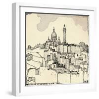 Montmartre and the Sacré-Coeur, 1915-Jessie Marion King-Framed Giclee Print