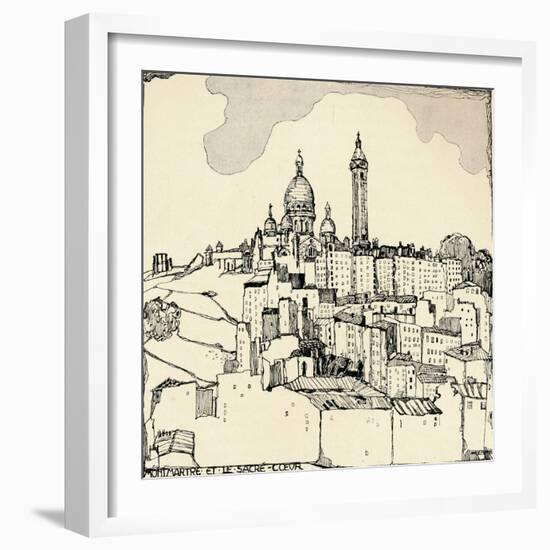 Montmartre and the Sacré-Coeur, 1915-Jessie Marion King-Framed Giclee Print