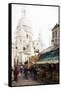 Montmartre Basilica II - In the Style of Oil Painting-Philippe Hugonnard-Framed Stretched Canvas