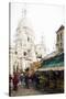 Montmartre Basilica II - In the Style of Oil Painting-Philippe Hugonnard-Stretched Canvas