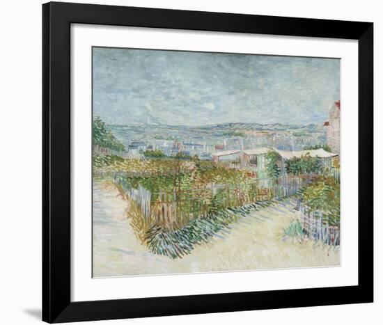 Montmartre: Behind the Moulin de la Galette, 1887-Vincent van Gogh-Framed Art Print