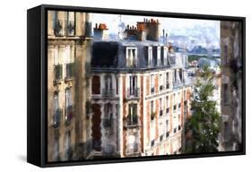 Montmartre Buildings-Philippe Hugonnard-Framed Stretched Canvas
