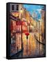 Montmartre Evening-Haixia Liu-Framed Stretched Canvas