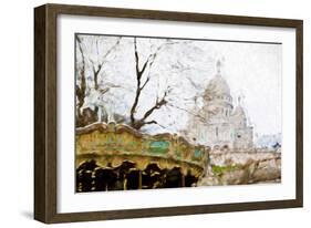 Montmartre - In the Style of Oil Painting-Philippe Hugonnard-Framed Giclee Print