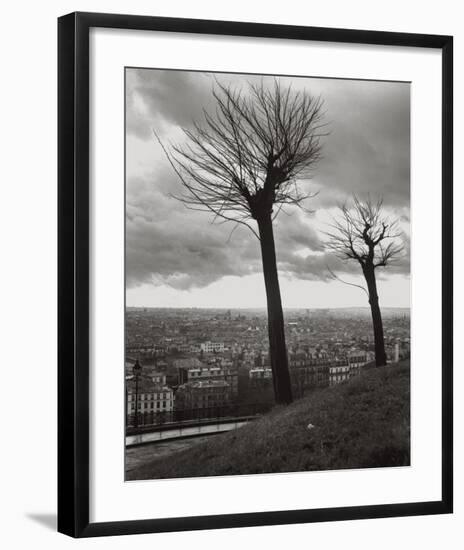 Montmartre over Paris-null-Framed Art Print