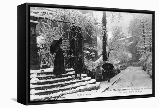 Montmartre, Snow 1905-null-Framed Stretched Canvas