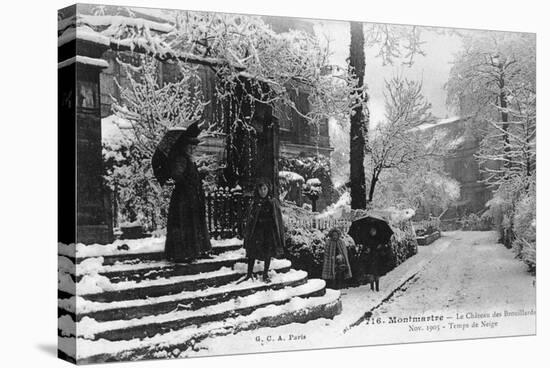 Montmartre, Snow 1905-null-Stretched Canvas