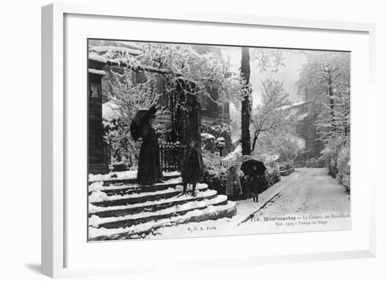 Montmartre, Snow 1905-null-Framed Photographic Print