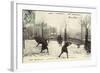 Montmartre, Snowballing-null-Framed Photographic Print