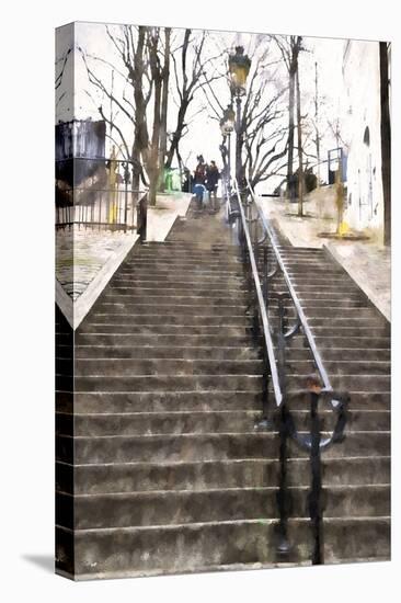 Montmartre Stairs Paris-Philippe Hugonnard-Stretched Canvas