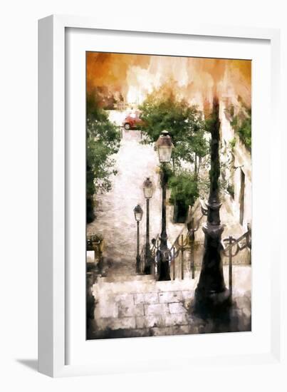 Montmartre Stairway II-Philippe Hugonnard-Framed Giclee Print