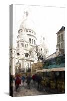Montmartre Street Scene-Philippe Hugonnard-Stretched Canvas
