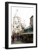 Montmartre Street Scene-Philippe Hugonnard-Framed Giclee Print